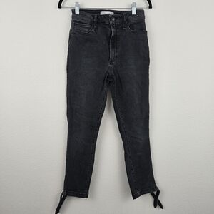 Black Abercrombie & Fitch High Rise Super Skinny Ankle Jeans